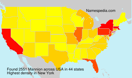 Surname Mannion in USA Surname Mannion in USA
