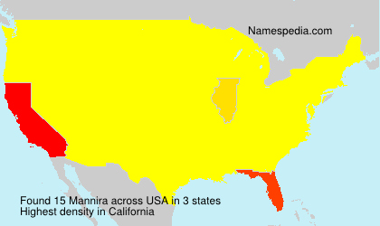 Surname Mannira in USA