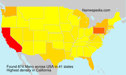 Surname Mano in USA Surname Mano in USA