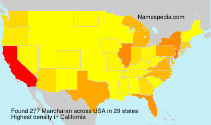 Surname Manoharan in USA Surname Manoharan in USA