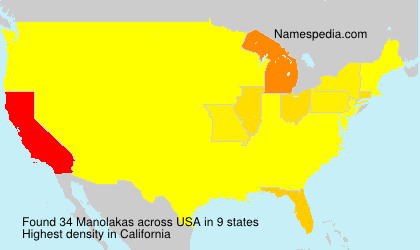 Surname Manolakas in USA Surname Manolakas in USA