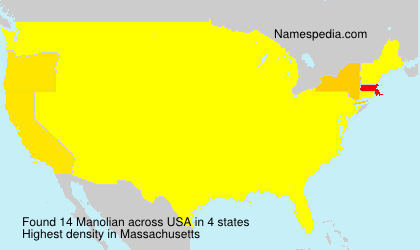 Surname Manolian in USA Surname Manolian in USA