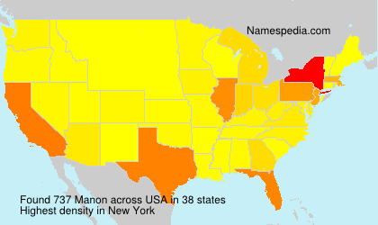 Surname Manon in USA Surname Manon in USA