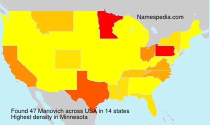 Surname Manovich in USA Surname Manovich in USA