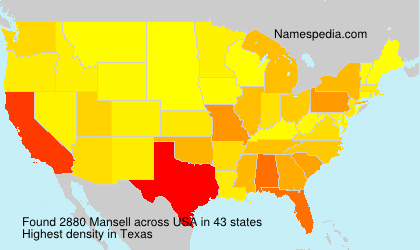 Surname Mansell in USA Surname Mansell in USA