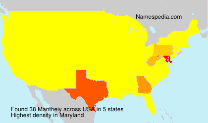 Surname Mantheiy in USA Surname Mantheiy in USA