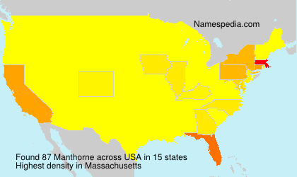 Surname Manthorne in USA Surname Manthorne in USA