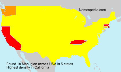 Surname Manugian in USA Surname Manugian in USA