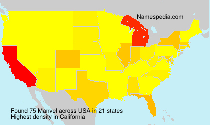Surname Manvel in USA