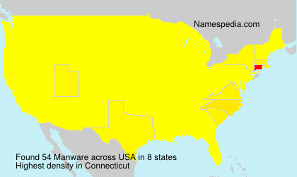 Surname Manware in USA Surname Manware in USA