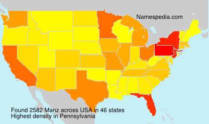 Surname Manz in USA Surname Manz in USA