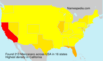 Surname Manzanero in USA Surname Manzanero in USA