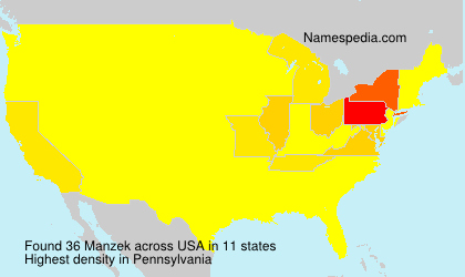Surname Manzek in USA Surname Manzek in USA
