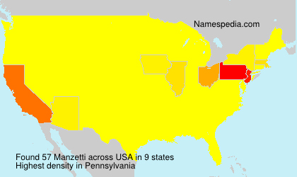 Surname Manzetti in USA Surname Manzetti in USA