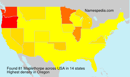 Surname Maplethorpe in USA Surname Maplethorpe in USA