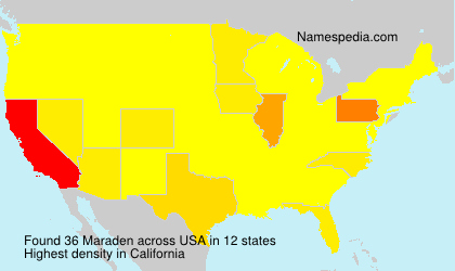 Surname Maraden in USA Surname Maraden in USA