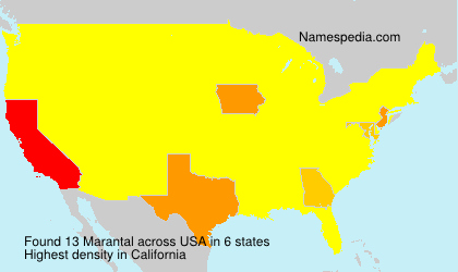 Surname Marantal in USA Surname Marantal in USA