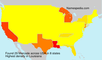 Surname Marcade in USA Surname Marcade in USA