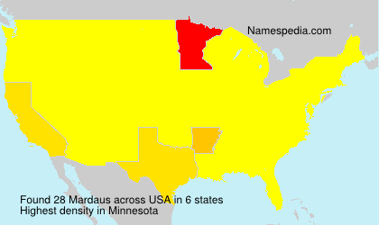 Surname Mardaus in USA Surname Mardaus in USA