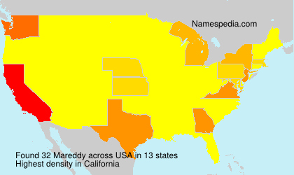 Surname Mareddy in USA Surname Mareddy in USA