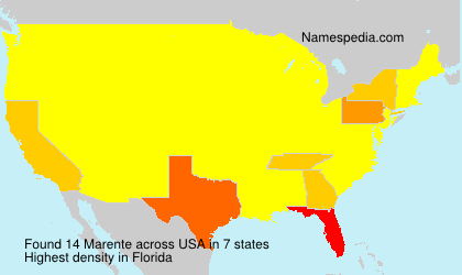 Surname Marente in USA Surname Marente in USA