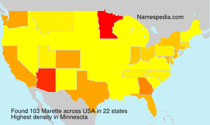 Surname Marette in USA Surname Marette in USA