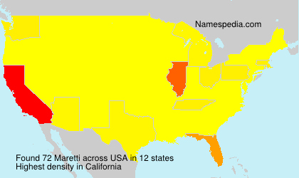 Surname Maretti in USA Surname Maretti in USA
