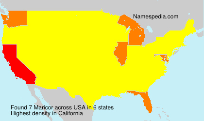 Surname Maricor in USA Surname Maricor in USA