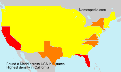 Surname Marid in USA Surname Marid in USA