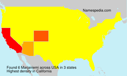 Surname Marjaniemi in USA Surname Marjaniemi in USA