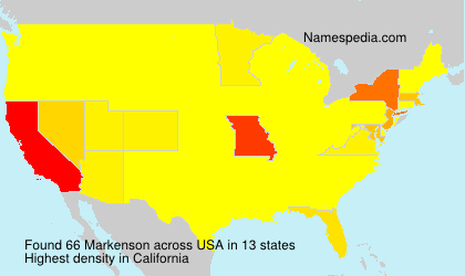 Surname Markenson in USA Surname Markenson in USA