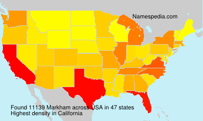 Surname Markham in USA Surname Markham in USA