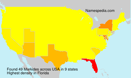 Surname Markides in USA Surname Markides in USA