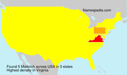 Surname Markrich in USA