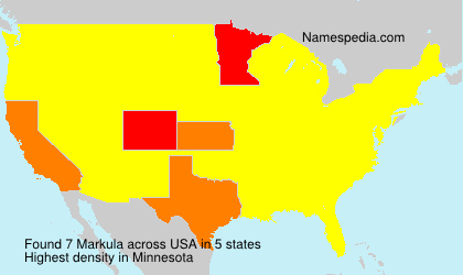 Surname Markula in USA Surname Markula in USA