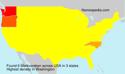 Surname Markvardsen in USA Surname Markvardsen in USA