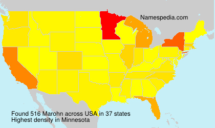 Surname Marohn in USA Surname Marohn in USA