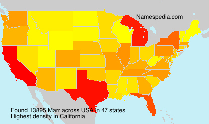 Surname Marr in USA Surname Marr in USA