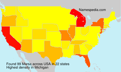 Surname Marsa in USA Surname Marsa in USA
