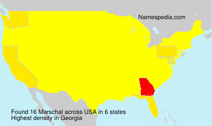 Surname Marschal in USA Surname Marschal in USA