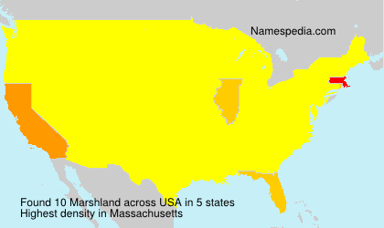 Surname Marshland in USA Surname Marshland in USA