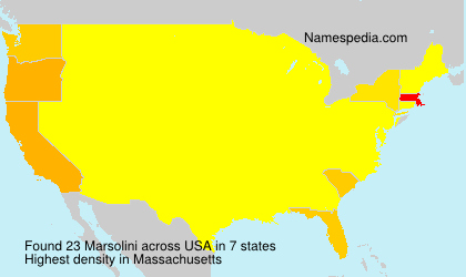 Surname Marsolini in USA Surname Marsolini in USA