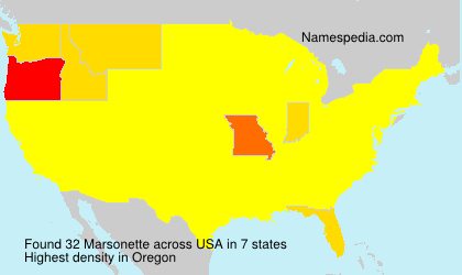 Surname Marsonette in USA Surname Marsonette in USA
