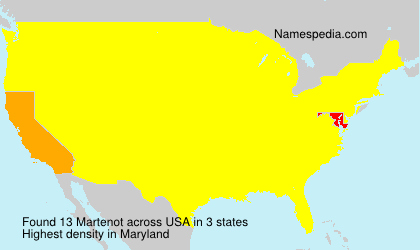 Surname Martenot in USA Surname Martenot in USA