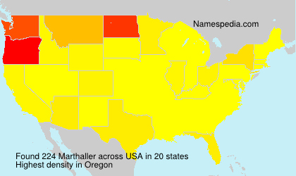 Surname Marthaller in USA Surname Marthaller in USA