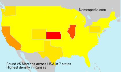 Surname Martiens in USA Surname Martiens in USA