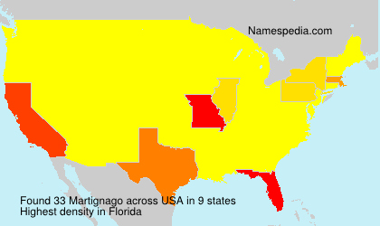 Surname Martignago in USA