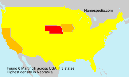 Surname Martincik in USA Surname Martincik in USA