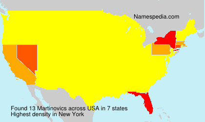 Surname Martinovics in USA Surname Martinovics in USA