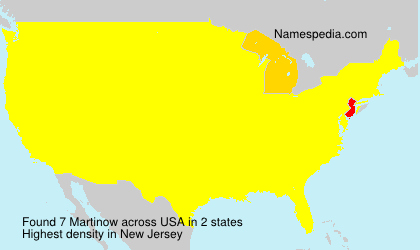 Surname Martinow in USA Surname Martinow in USA